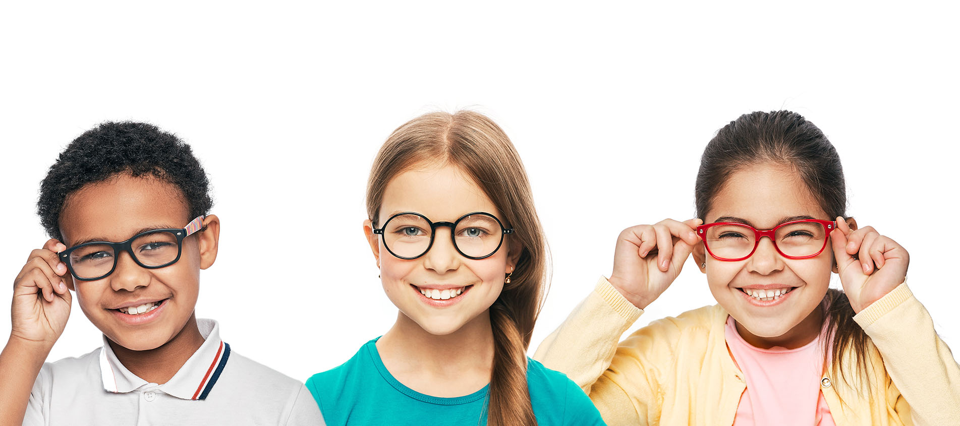 Three Kids Wearing Glasses